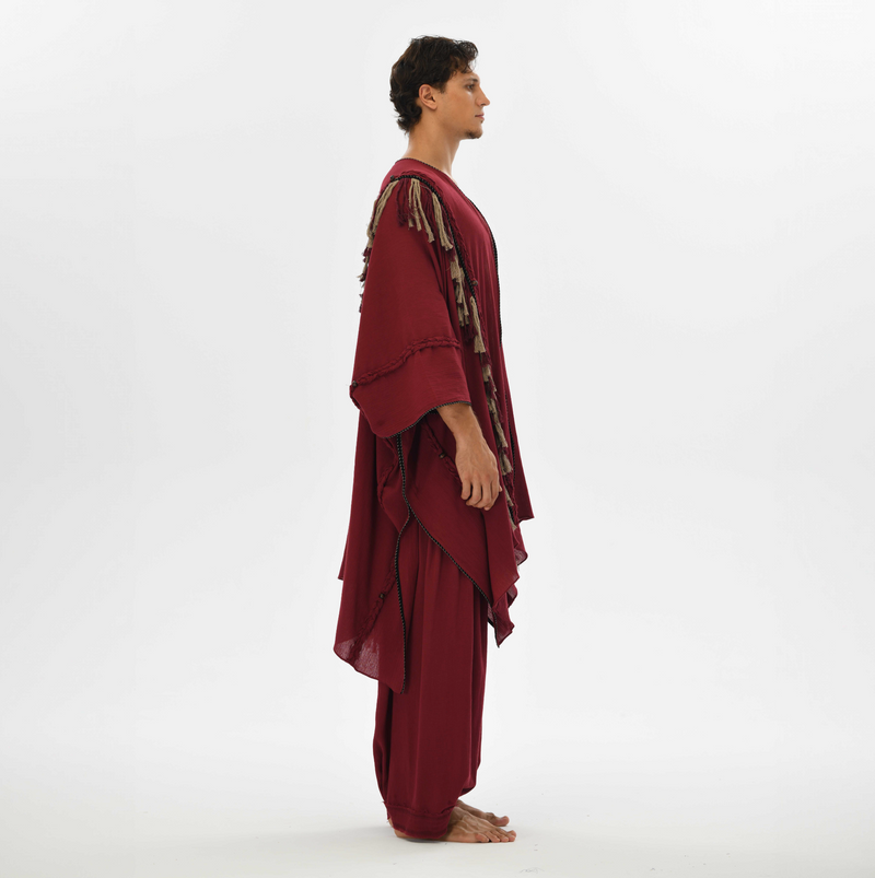 Sidra Cape Kimono in Red