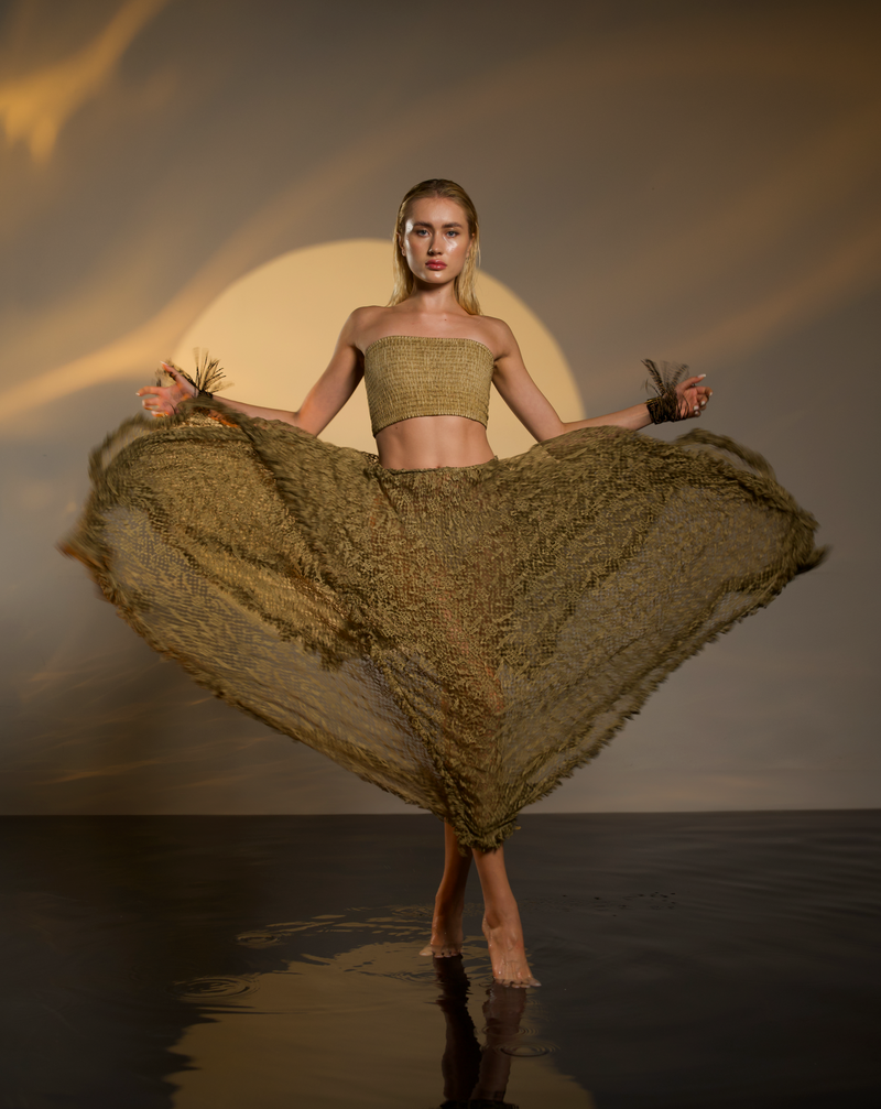 Zeyna Skirt in Desert Sand