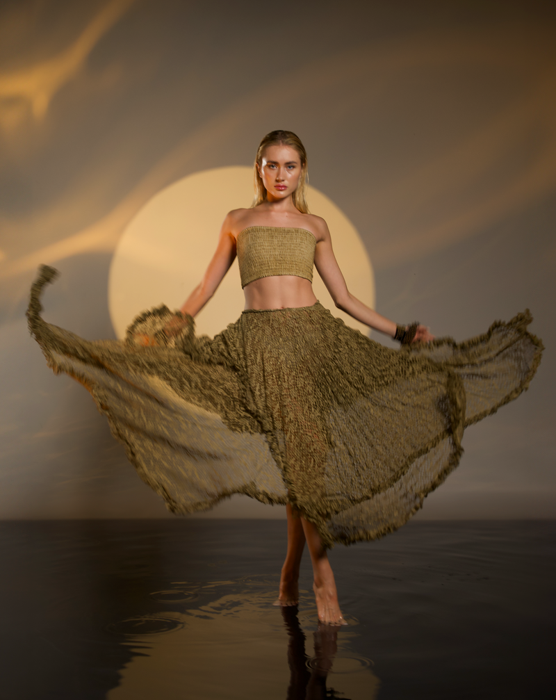 Zeyna Skirt in Desert Sand