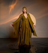 Sidra Cape Kimono in Cumin Brown