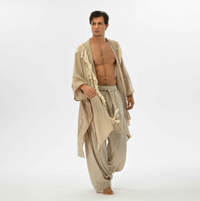 Sidra Cape Kimono in Beige