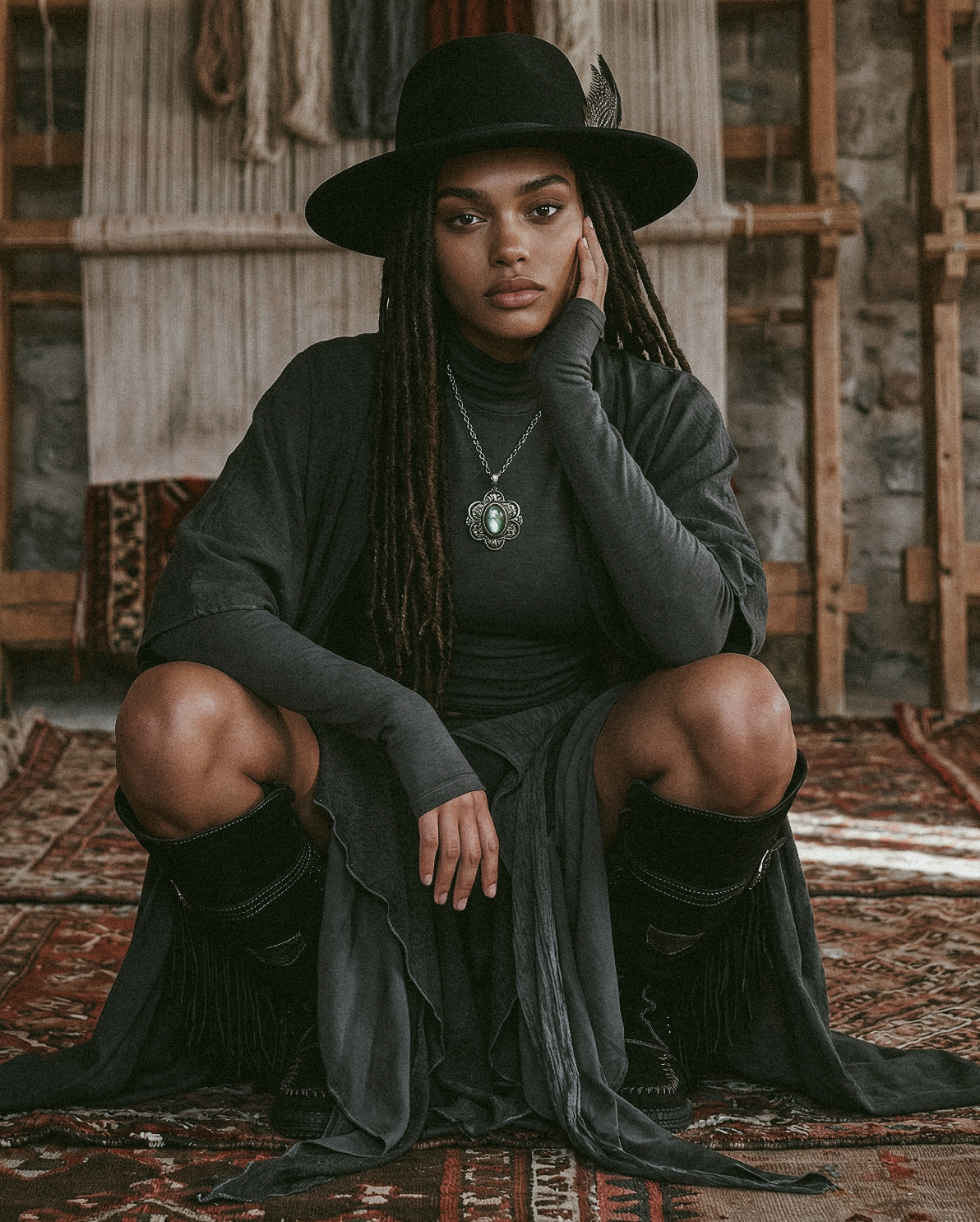 Bia Skirt in Charcoal