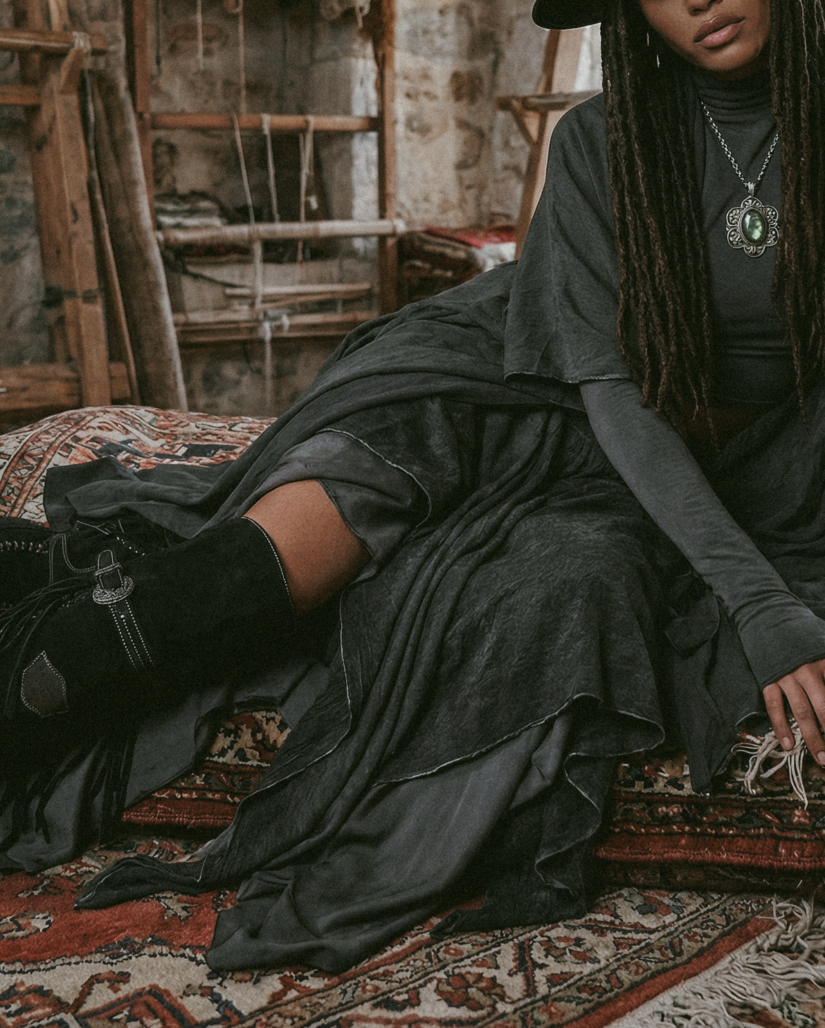 Bia Skirt in Charcoal