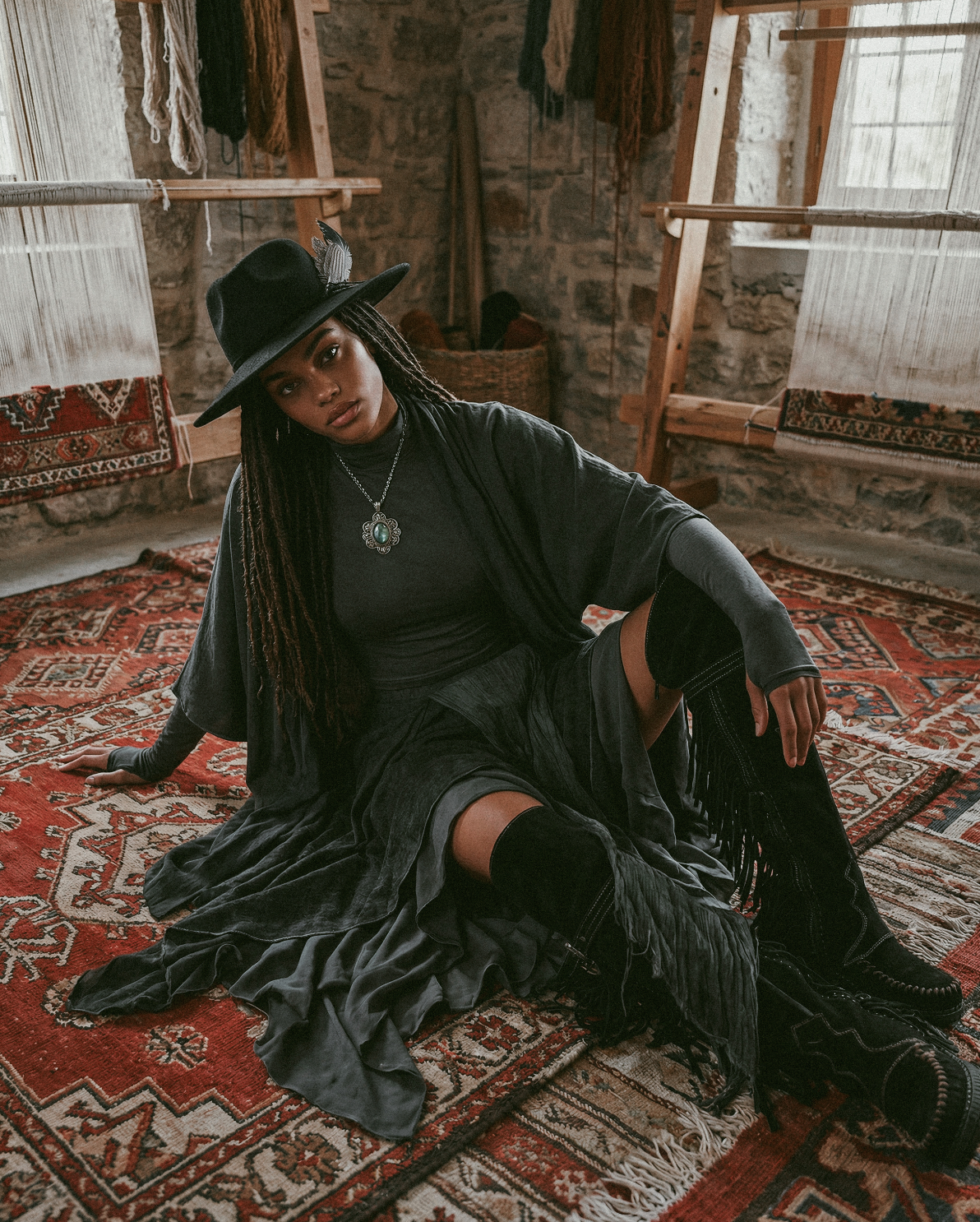 Bia Skirt in Charcoal