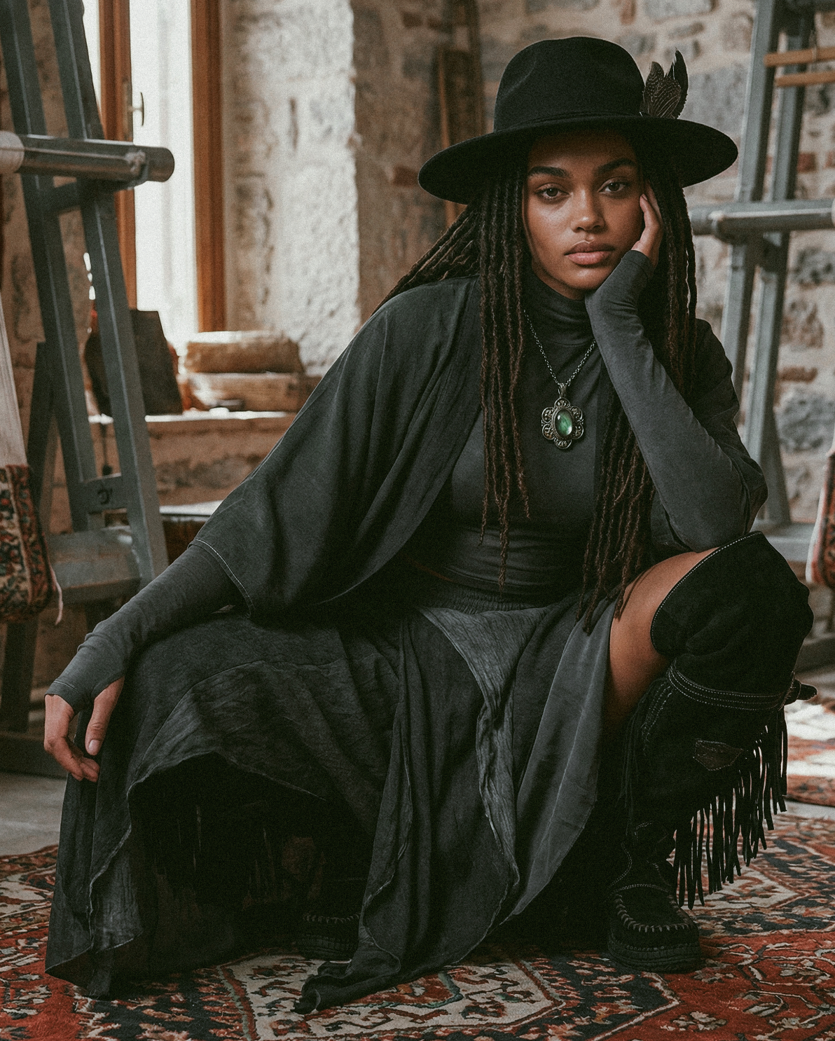 Bia Skirt in Charcoal