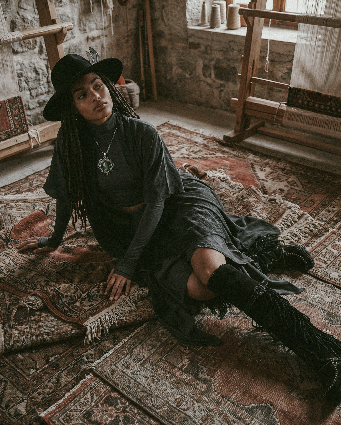 Bia Skirt in Charcoal