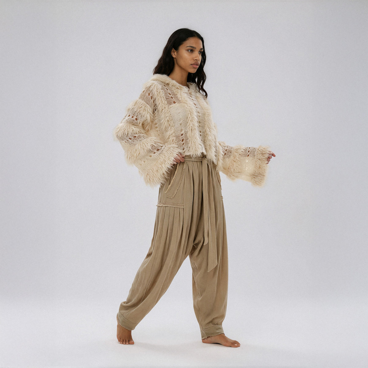 Cloud Hand-Knitted Mohair Jumper · Cream