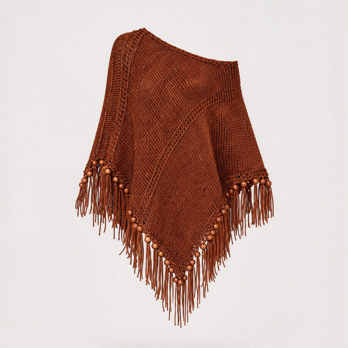 Root Poncho in Bronze Brown