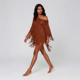 Root Poncho in Bronze Brown