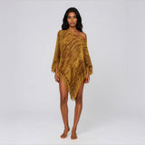 Root Poncho in Gold Brown