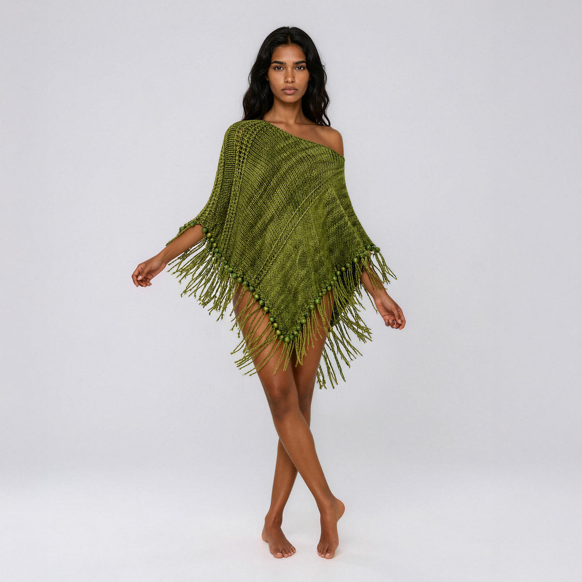 Root Poncho in Forest Green
