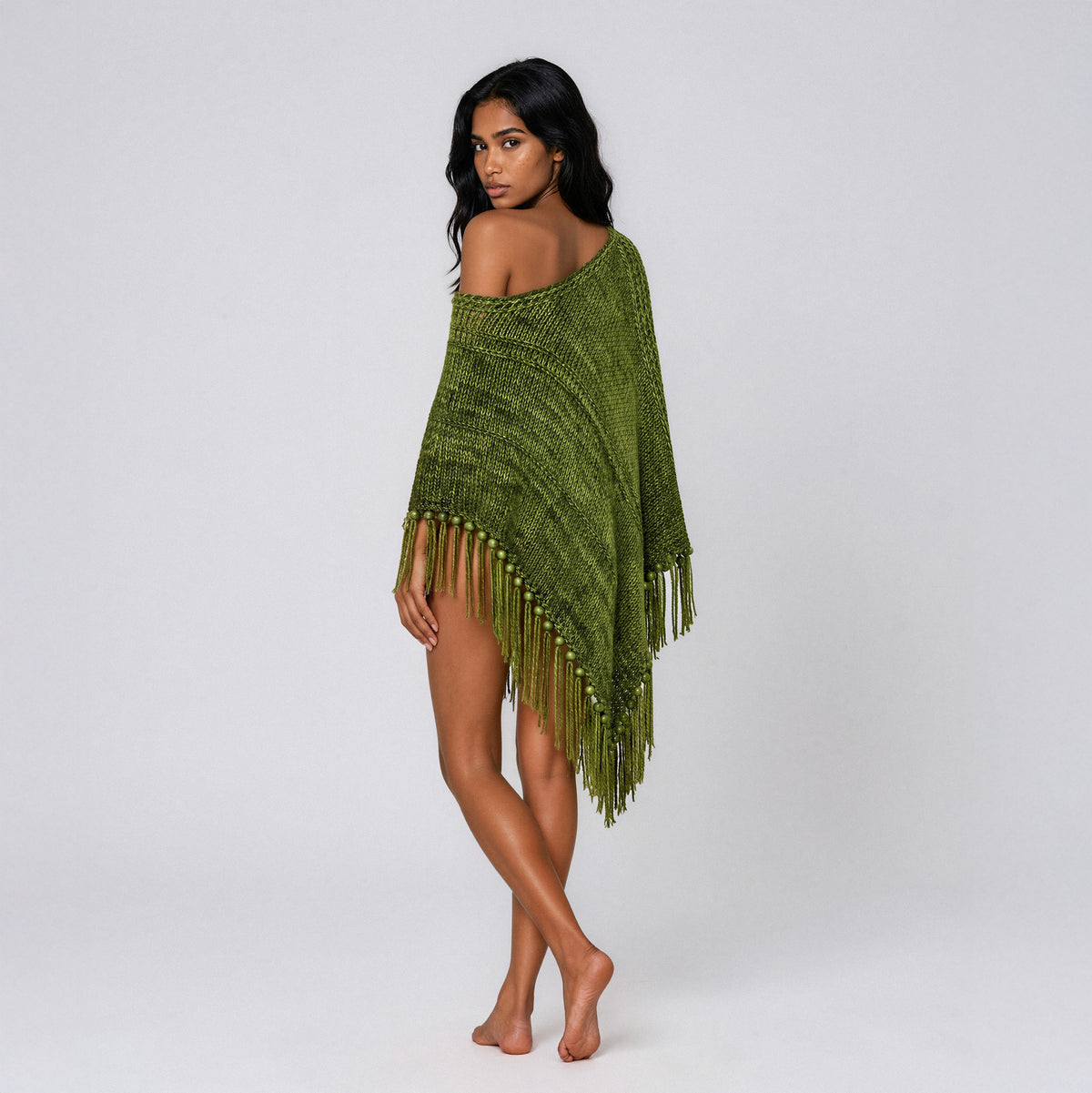 Root Poncho in Forest Green