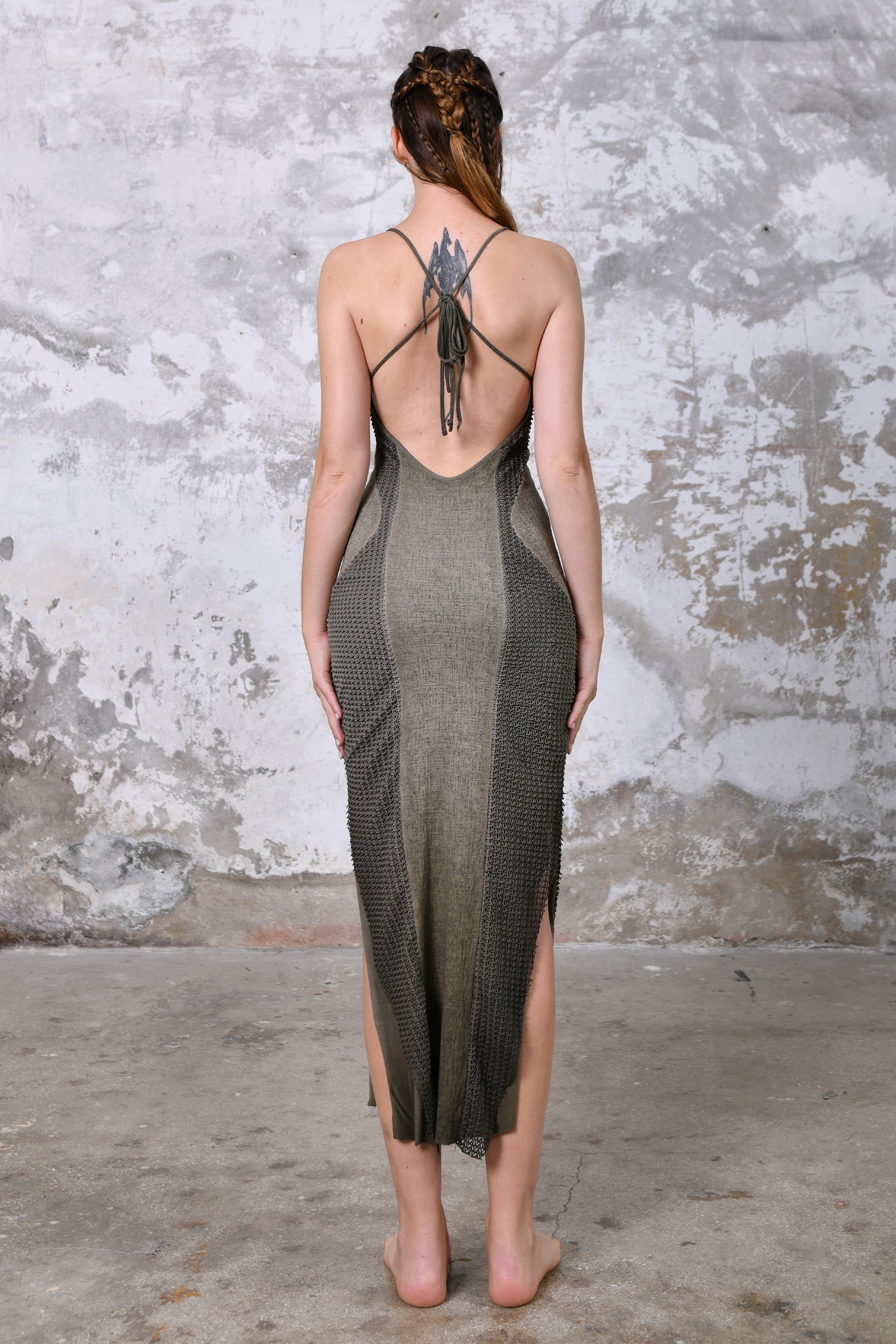 Sexy High Split Boho Dress, Khaki Green Gypsy Sexy Dress, Goddess Sexy Summer Dress, Burning Man Dress, Armor Costume Sexy Dress, Resort Women Clothing, Organic Cotton Dress, High Split Sexy Dress, Sexy beach Dress, Greek Goddess Dress, Beach Dress