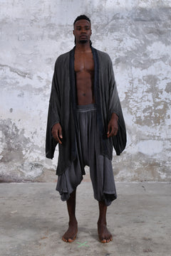 Black Alchemist Tribal boho kimono, Unisex boho kimono, Goddess boho kimono, Spiritual fashion kimono, Flowy and comfortable kimono, Versatile and timeless kimono, Layering piece kimono, Eye-catching burning man unisex boho kimono, Statement piece kimono, Unique and intricate kimono design.