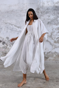 White Alchemist Tribal boho kimono, Unisex boho kimono, Goddess boho kimono, Spiritual fashion kimono, Flowy and comfortable kimono, Versatile and timeless kimono, Layering piece kimono, Eye-catching burning man unisex boho kimono, Statement piece kimono, Unique and intricate kimono design.