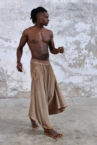 Sand Comfortable and stylish ethnic-inspired pants for men with a bohemian flair, Loose-fitting boho menswear pants with a mystical warrior goddess design, Casual and laid-back menswear, breathable bohemian pants for men relaxed fit, Men's warrior-inspired pants with a comfortable and versatile style, Exotic and mystical men's salwar with a bohemian and tribal vibe, Ethnic-inspired menswear, comfortable fit, Menswear with a hippie-style salwar and mystical warrior design, Tribal-inspired men's clothing
