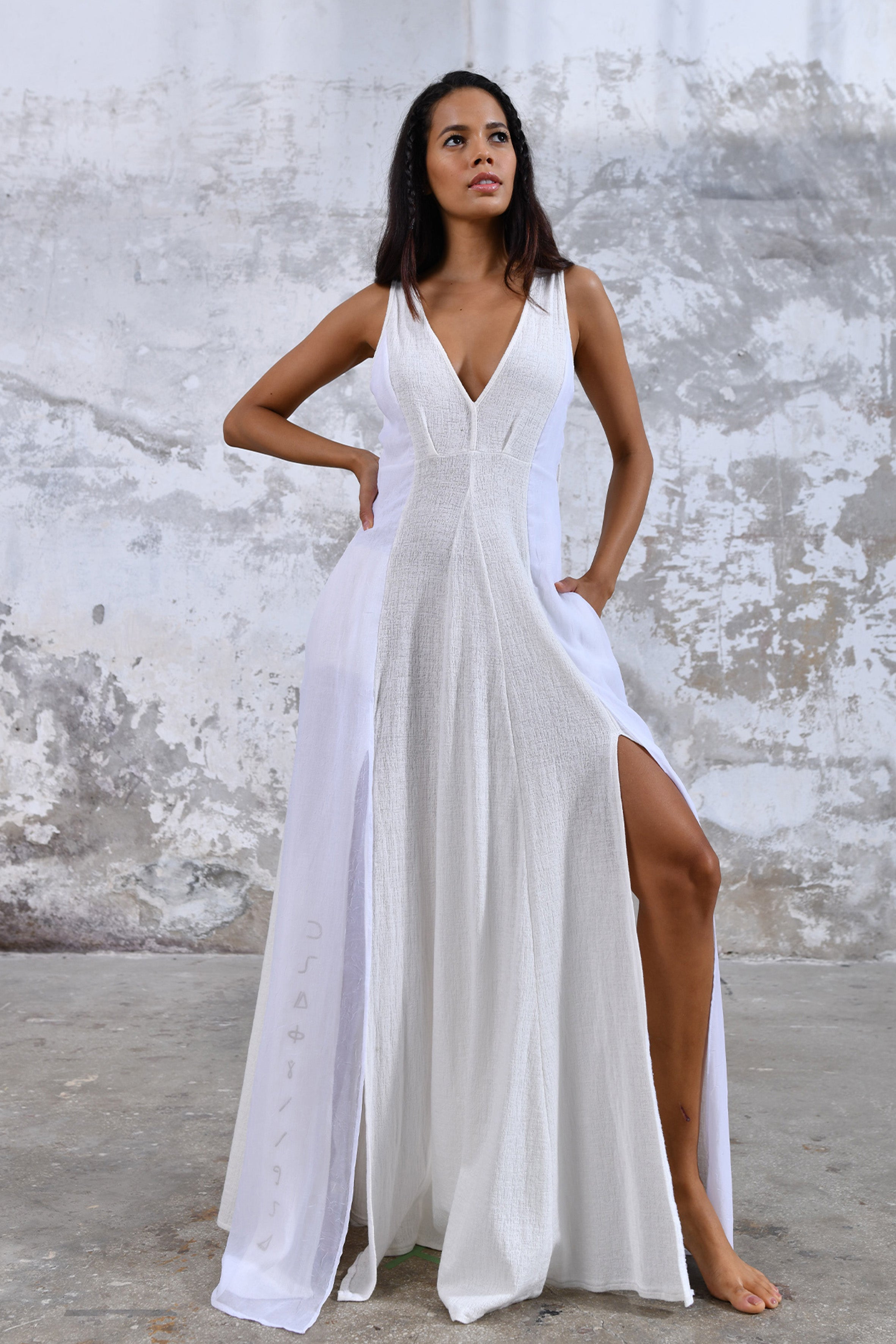 Bohemian white cheap summer dress